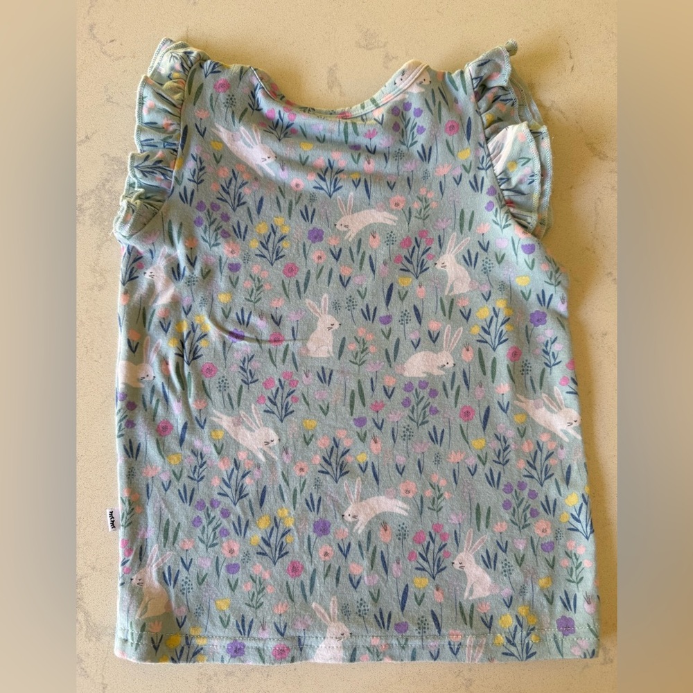 Little Sleepies Spring Bunny Ruffled Top - Picture 3 of 3